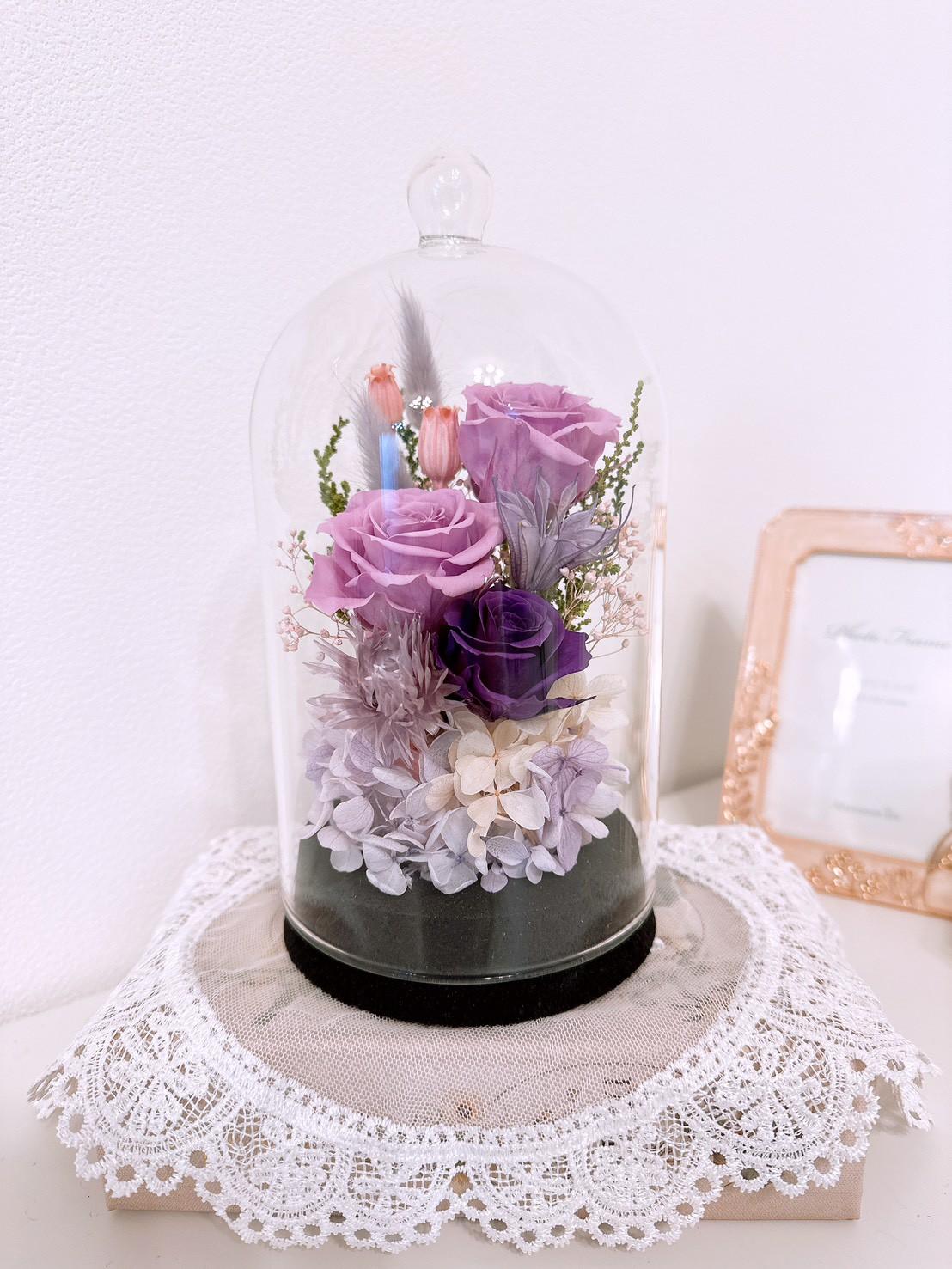 【ボトルフラワー Lサイズ 】カラー変更可 パープル  母の日2026 結婚 出産 新築 送別 長寿 古希 祝い ギフト | 7枚目